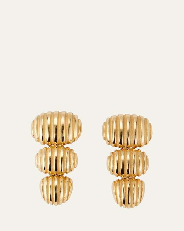 18k Yellow Gold Isla Oval Taper Earrings